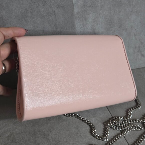 NWT Kate Spade Morgan Bow Patent Leather Envelope Crossbody Pink - Picture 5 of 17